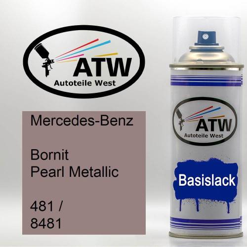 Mercedes-Benz, Bornit Pearl Metallic, 481 / 8481: 400ml Sprühdose, von ATW Autoteile West.